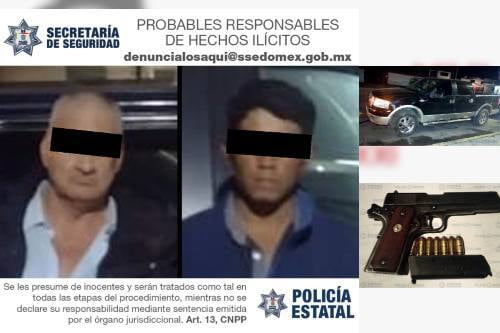 Detienen en San José del Rincón a dos hombres armados a bordo de camioneta negra sin placas